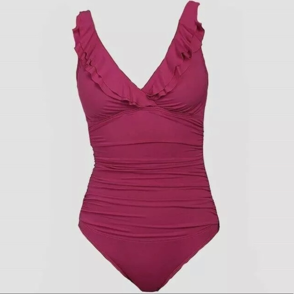 LAUREN Ralph Lauren Beach Ruffled One Piece - Picture 2 of 6